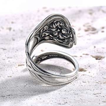 Elegant TimemoryUS Spoon Ring in S925 Silver for Women