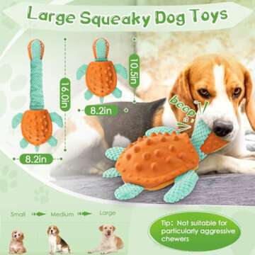 kachewlulu Large Squeaky Dog Toys - Plush Tug of War Toy for Small/Medium/Large Dogs Puppy Toys for ...