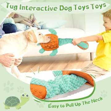 kachewlulu Large Squeaky Dog Toys - Plush Tug of War Toy for Small/Medium/Large Dogs Puppy Toys for Teething Training