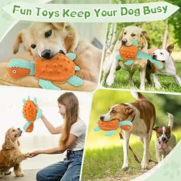 kachewlulu Large Squeaky Dog Toys - Plush Tug of War Toy for Small/Medium/Large Dogs Puppy Toys for Teething Training