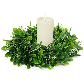 LSKYTOP Boxwood Wreaths - 4 Pcs Indoor Outdoor Decor
