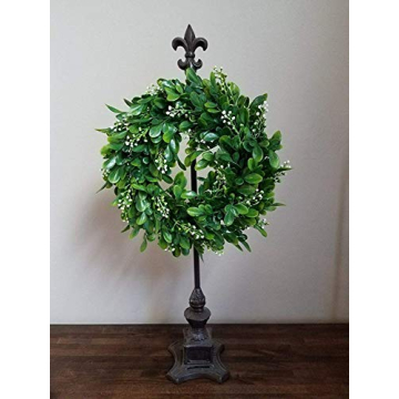 LSKYTOP Boxwood Wreaths - 4 Pcs Indoor Outdoor Decor