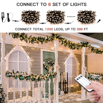 SUDDUS 200 LED Christmas Tree String Lights for Festive Decor