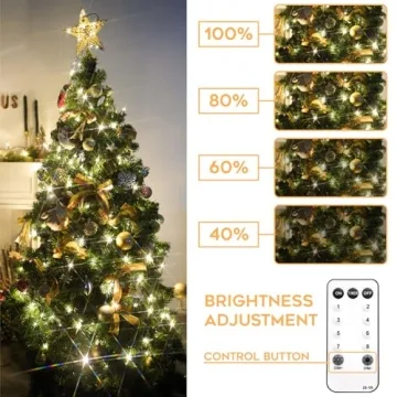 SUDDUS 200 LED Christmas Tree String Lights for Festive Decor