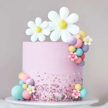 Boho Daisy Flower Cake Topper Set for All Occasions