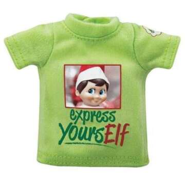 The Elf on the Shelf Clothing Set - 3 Tshirt Value Pack and Carrying Case - Three Stylish Tees for Boy Elf or Girl Elf