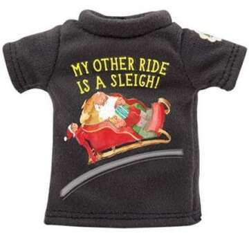 The Elf on the Shelf Clothing Set - 3 Tshirt Value Pack and Carrying Case - Three Stylish Tees for Boy Elf or Girl Elf