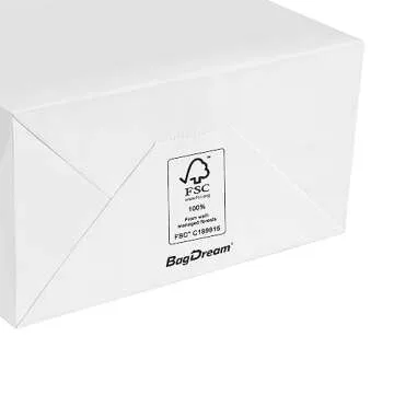 BagDream Kraft Paper Bags 5x3x8& 8x4.25x10& 10x5x13 25 Pcs Each, White Gift Bags with Handles, Craft Bags, Merchandise Bags, Retail Bags, 100% Recyclable Paper Sacks