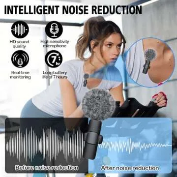 3 in 1 Wireless Lavalier Microphones for iPhone and Android