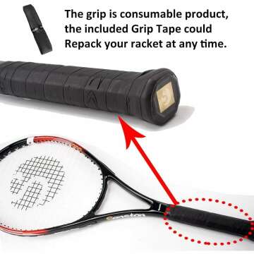 Senston Adult Tennis Racket Set - 27 inch Rackers & Balls