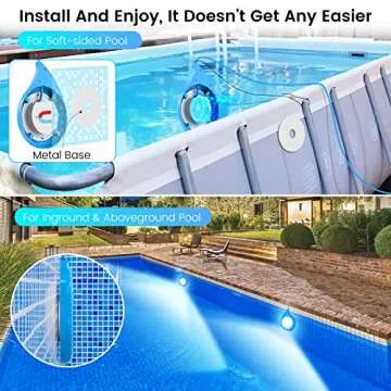 LyLmLe LED Pool Lights with APP Control, 20W RGB Dimmable Underwater Submersible Lights with Magnets, 800lm, IP68 Waterproof Color Changing 12V Pool Lights for Inground Aboveground Pool, 26ft Cord