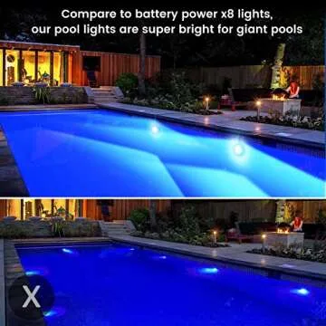 LyLmLe LED Pool Lights with APP Control, 20W RGB Dimmable Underwater Submersible Lights with Magnets, 800lm, IP68 Waterproof Color Changing 12V Pool Lights for Inground Aboveground Pool, 26ft Cord