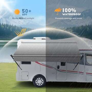 Durable RV Awning Fabric Replacement for All Seasons