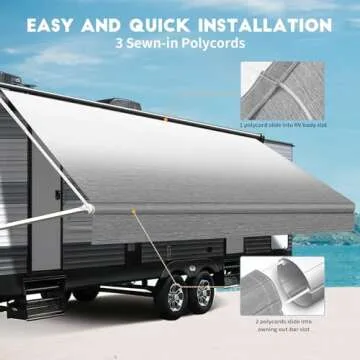 Durable RV Awning Fabric Replacement for All Seasons
