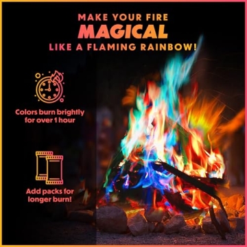 Magical Flames Color Change Fire Packets - 12 Pack