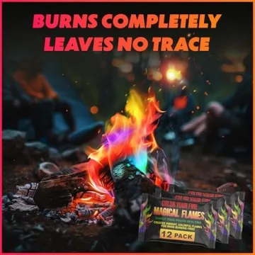 Magical Flames Color Change Fire Packets - 12 Pack