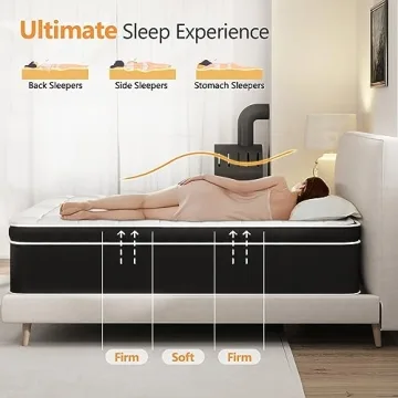 Ayeawo Queen Mattress 14 Inch Hybrid Comfort & Support