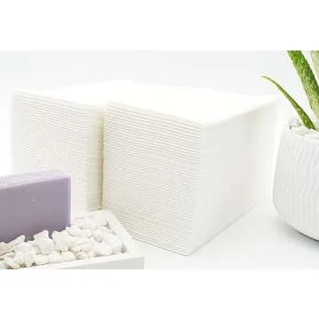 AMERICAN HOMESTEAD Disposable Hand Towels for Bathroom - White Linen-Like Guest Napkins - Ideal Paper Dinner Napkins or Bathroom Towels for Guests - 100 Count - Quilted - Basic Size 15.5" x 8"