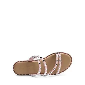 DREAM PAIRS Women's Rhinestone Slide Sandals for Comfort