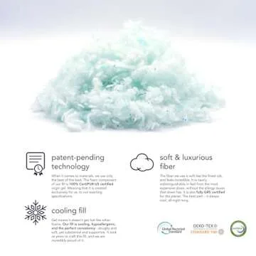 Honeydew Essence Side Pillow- The Ultimate Luxury Neck Pillow- Fully Adjustable Support for Neck Pain Relief- Made in USA- Enhanced, Hypoallergenic Patented Cooling Pillow Fill - Queen (Pack of 1)