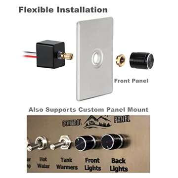 Acegoo 12V Dimmer Switch, RV Light Dimmer High Side PWM Dimming Switch for Boat Camper Trailer Van Truck Cars, Works with LED Light Fixture, Halogen, Incandescent, Strip Lights