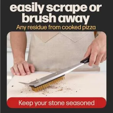 Premium Hans Grill Cleaning Brush for Pizza Stone | Heat-Resistant 2-in-1 Tool