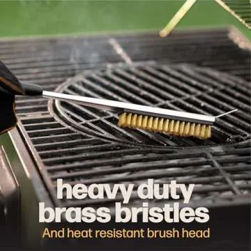 Premium Hans Grill Cleaning Brush for Pizza Stone | Heat-Resistant 2-in-1 Tool