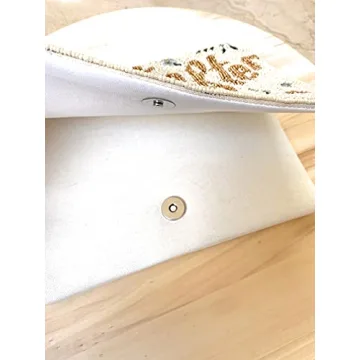 Elegant Ivory Beaded Bridal Clutch for Weddings and Special Occasions