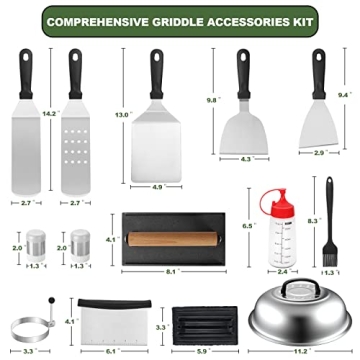 Griddle Accessories Kit - 18PCS BBQ Tools Set