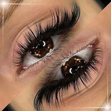 False Eyelashes Wispy Lashes Natural Look Fake Eyelashes Cat Eye Lashes Mink Fluffy Strip False Lashes Fox Eye Lashes Pack 7 Pairs ALICROWN