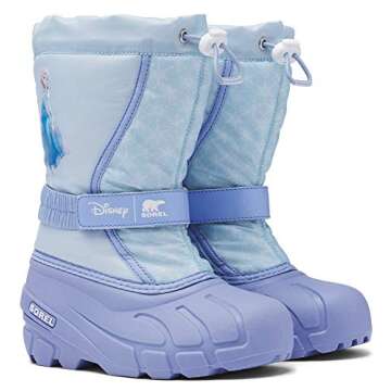 Sorel Kids Girl's Disney X Flurry™ Frozen 2™ Boot- Elsa Edition (Toddler/Little Kid/Big Kid) Frosted Purple 5 Big Kid M