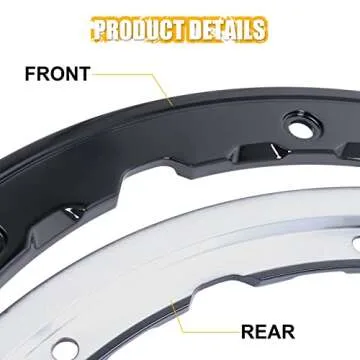 Broaddict 5X Bead Lock Wheel Trim Rings Kit Fit for 2021-2025 Ford Bronco Sasquatch Package Beauty Rings