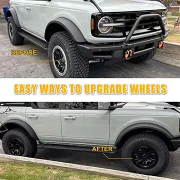 Broaddict 5X Bead Lock Wheel Trim Rings Kit Fit for 2021-2025 Ford Bronco Sasquatch Package Beauty Rings