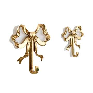 PXYWSWD Home Decorative Hook for Hanging Bow-Knot Brass Hook for Towels Wall Hooks for Hanging Hook ...