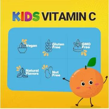 DOCTOR'S FINEST Vitamin C Gummies for Kids - Vegan, GMO Free & Gluten Free - Great Tasting Orange Flavor Pectin Chews - Kids Dietary Supplement - 250 mg of Vitamin C - 120 Jellies [60 Doses]