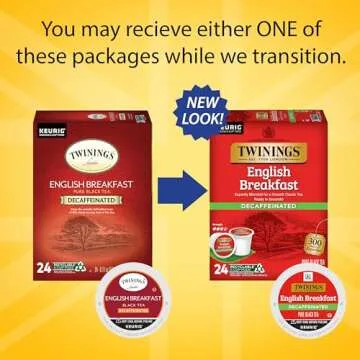 Twinings Decaf English Breakfast Tea K-Cup Pods for Keurig, Naturally Decaffeinated Black Tea, Smooth, Flavourful, Robust, 48 Count