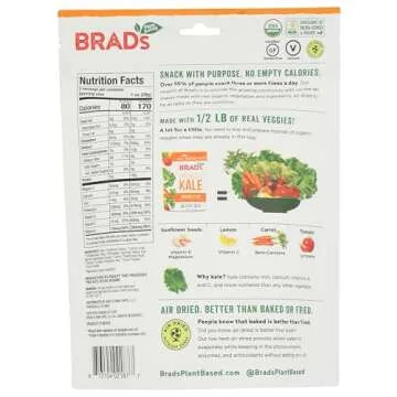 Brads Plant Based Kale Cheeze It Up Chip, 2 Oz