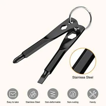 Compact 4-in-1 Keychain Screwdriver Tool for Gifting
