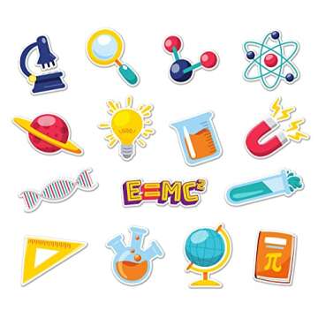 Laminated Science Classroom Bulletin Board Decorations - 25 pcs - Printed Both Sides