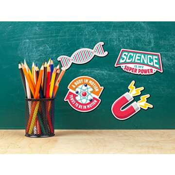 Laminated Science Classroom Bulletin Board Decorations - 25 pcs - Printed Both Sides