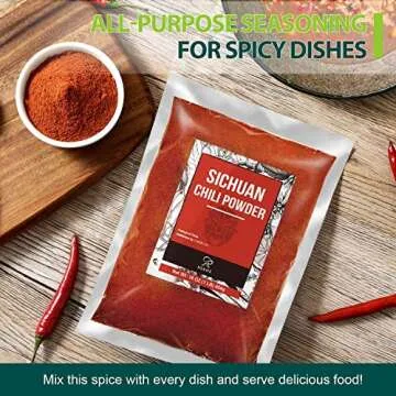 Soeos Sichuan Chili Powder,16oz (454g), Medium Hot, Dried and Crushed Red Chili Pepper Flakes, Premium Chili Powder for Pizza, Chowder, Seafood, and Pasta