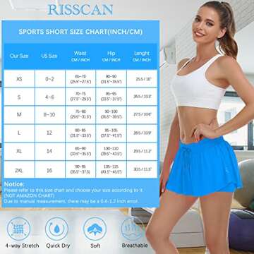 Womens 2 in 1 Flowy Athletic Shorts with Pocket Butterfly Running Workout Shorts Sweat Spandex Lounge Gym Yoga Summer Skirts (Blue,Large)