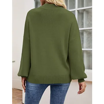 Stylish ZESICA Women's Oversized Lantern Sleeve Sweater