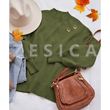 Stylish ZESICA Women's Oversized Lantern Sleeve Sweater