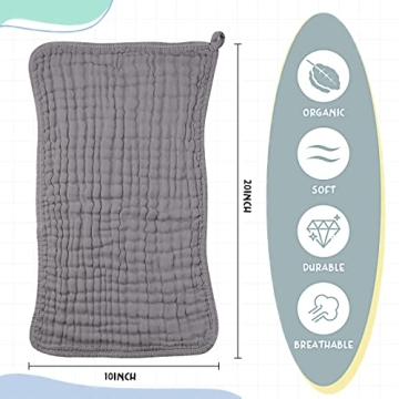 Irenare Soft & Absorbent Baby Burp Cloths - 6 Pack