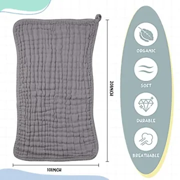 Irenare Soft & Absorbent Baby Burp Cloths - 6 Pack