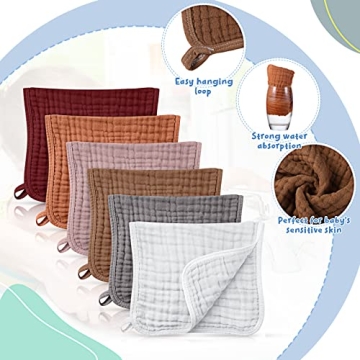 Irenare Soft & Absorbent Baby Burp Cloths - 6 Pack