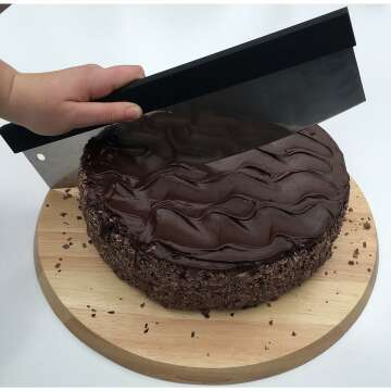 Premium Pizza Cutter & Round Board Set 13.5 Inch