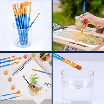 AROIC Acrylic Paint Brush Set - 15 Premium Brushes for Artists