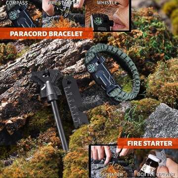 20 in 1 Cool Gadgets/Survival Gear and Equipment,Unique Camping Essentials Accessories Hunting Hiking Outdoor Gears Gift